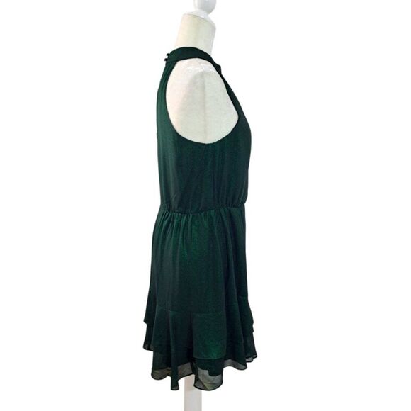 Adrianna Papell Women's Sleeveless Halter Neck Dress Green Party Cocktail Sz 8 - Picture 6 of 9